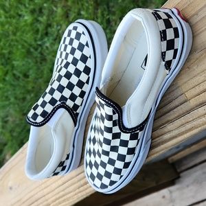 Vans Checkered Slip Ons - Kids size 3